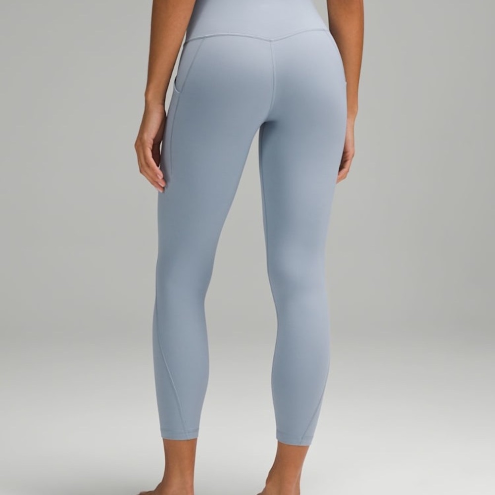 lululemon light blue high-rise leggings with center back logo - Picture 5 of 14
